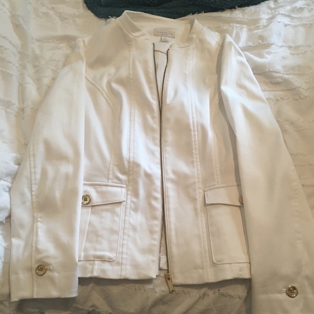 Charter Club American Bloom White Coat